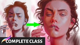 Procreate From Shapes to Portrait COMPLETE CLASS in Procreate by Haze Long [upl. by Woodhouse288]