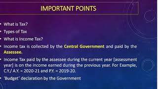 BCOM SEM  3  INCOME TAX  INTRODUCTION [upl. by Barcot]