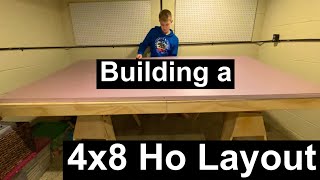 Building a 4x8 HO Layout Pt1 [upl. by Eilama735]