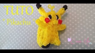 TUTO  pikachu en élastique rainbow loom [upl. by Aihtniroc132]