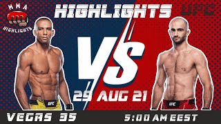 MMA Highlights  Edson Barboza Vs Giga Chikadze  UFC Vegas 35 [upl. by Havstad]