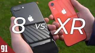 iPhone 8 vs iPhone XR  Comparison [upl. by Huxley609]