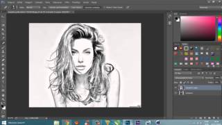 Transforma Imagem Em Desenho  PhotoShop CS5 CS6 CC [upl. by Bernt]