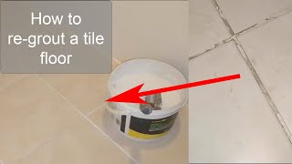 How to regrout tiles [upl. by Atteyram]