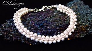 Elegant beaded kumihimo bracelet [upl. by Delphinia]