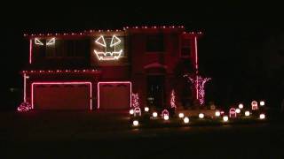 Halloween Light Show 2010 HD  Thriller  Michael Jackson [upl. by Irvine742]