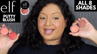 Elf Putty Blush Review I All 8 shades [upl. by Niletac633]