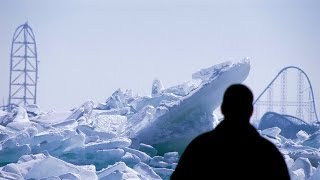 ICE SHOVE at Marblehead Lighthouse Ohio [upl. by Atnas]