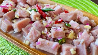 Kinilaw Na TUNA  Filipino Style Tuna Ceviche [upl. by Lonnard]