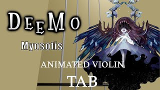 Myosotis from Deemo OST  Animated Violin Tab [upl. by Oivalf]