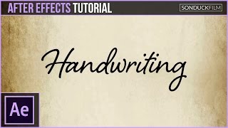 After Effects Tutorial Handwriting Effect Animation [upl. by Marmaduke]