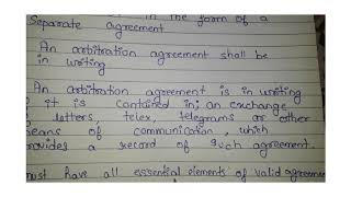 ARBITRATION AGREEMENT  ESSENTIAL AND KINDS OF ARBITRATION AGREEMENT NOTES PART2 [upl. by Ennoid939]