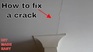 How to fix a crack in a wall or ceiling  DIY [upl. by Ecitnerp]