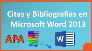 Citas y Bibliografías en Microsoft Word 2013 Microsoft word 2013  2010  bibliografía en word 2013 [upl. by Netsua]