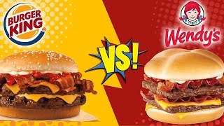 Burger King Bacon King vs Wendys Baconator [upl. by January]