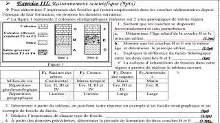 Exercice 2  la datation relativeles fossiles stratigraphiquesfacies et le pro cipe de continuite [upl. by Mclaughlin]