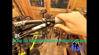 HOW TO FIX SPONGY OR WEAK HYDRAULIC BRAKES  SHIMANO [upl. by Eusoj]