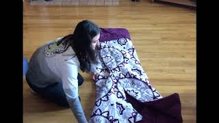 How to fold a comforter [upl. by Annaiviv510]