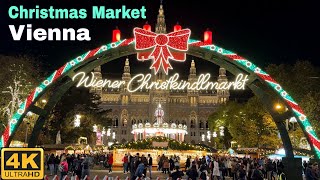 Vienna Christmas Markets 🇦🇹 Rathausplatz Walking Tour [upl. by Pitt]