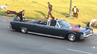 JFK MOTORCADE REENACTMENT FILMED FOR THE FICTIONAL STEPHEN KING MINISERIES quot112263quotOCT 2015 [upl. by Linet]