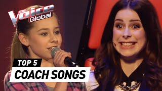 KIDS who auditioned with a COACH SONG in The Voice Kids [upl. by Ahsauqal]