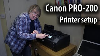 Canon Pixma PRO200 A3 printer setup and initialisation [upl. by Moriah]