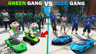 Franklin Blue Gang VS Shinchan Green Gang RC Car Challenge In GTA 5 [upl. by Anairdna]