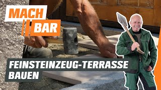 FeinsteinzeugTerrasse bauen in gebundener Bauweise  OBI [upl. by Wagoner959]