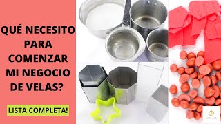 MATERIALES Para Hacer VELAS CASERAS 🗒 Lista COMPLETA [upl. by Nnyltiac162]