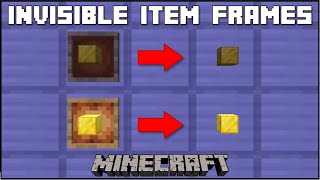 Minecraft  How To Get Invisible Item Frames [upl. by Yrelbmik]