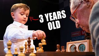 3 YEAR OLD CHESS PRODIGY STUNS A World Champion [upl. by Joly]