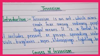 Essay on Terrorism [upl. by Yraht]