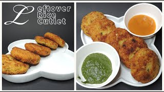 LEFTOVER RICE CUTLET  Rice cutlet recipe  Easy and Simple teatime snack recipe with leftover rice [upl. by Sapienza]