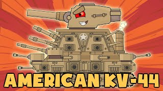 Creation of the American KV44 Patriot  Cartoons about tanks [upl. by Llerut]