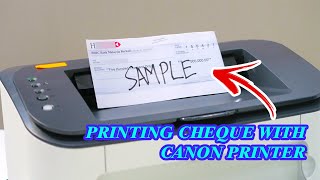 How to Print Cheque with Canon Printer [upl. by Amalle471]