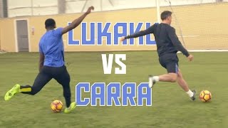 Romelu Lukaku vs Jamie Carragher  Striker Masterclass [upl. by Milburn]