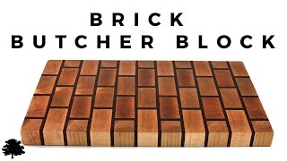 Brick Butchers Block Cutting Board  Maple and Padauk [upl. by Gonnella]