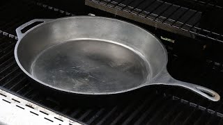 Smoothing and reseasoning a new cast iron pan [upl. by Michella]