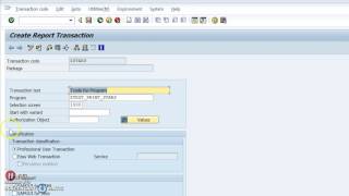 How to create Transaction code in SAP ABAP [upl. by Auqenahs]