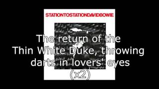 Station to Station  David Bowie  Lyrics [upl. by Trebor862]