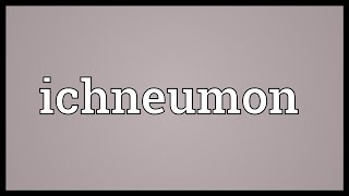 Ichneumon Meaning [upl. by Enneiviv75]