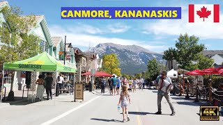 Canmore Kananaskis Alberta Canada  Summer Walking Tour 4K [upl. by Werdn]