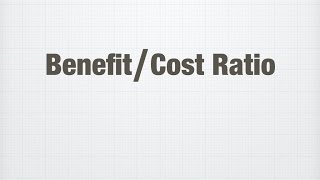 Benefit Cost Ratio [upl. by Norved715]