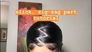 SLICK ZIGZAG PONYTAIL  EDGES [upl. by Fancy]