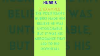 HUBRIS MEANING  ADVANCED ENGLISH WORDS [upl. by Nahtannhoj]