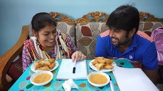 12 Samosa Eating Challenge  husband vs wife eating competition [upl. by Neisa240]