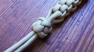 How To Tie A Four Strand Crown And Diamond Knot [upl. by Hgielyak502]