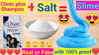 How to make slime without Glue and Borax  Slime with clinic plus shampoo and salt [upl. by Jolynn]