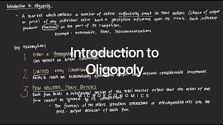 Introduction to Oligopoly [upl. by Melentha334]