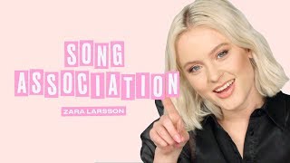 Zara Larsson Sings Daft Punk Beyoncé and Whitney Houston in a Game of Song Association  ELLE [upl. by Liuka]